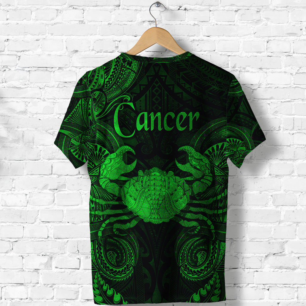 Cancer Zodiac Polynesian T Shirt Unique Style Green LT8 - Polynesian Pride