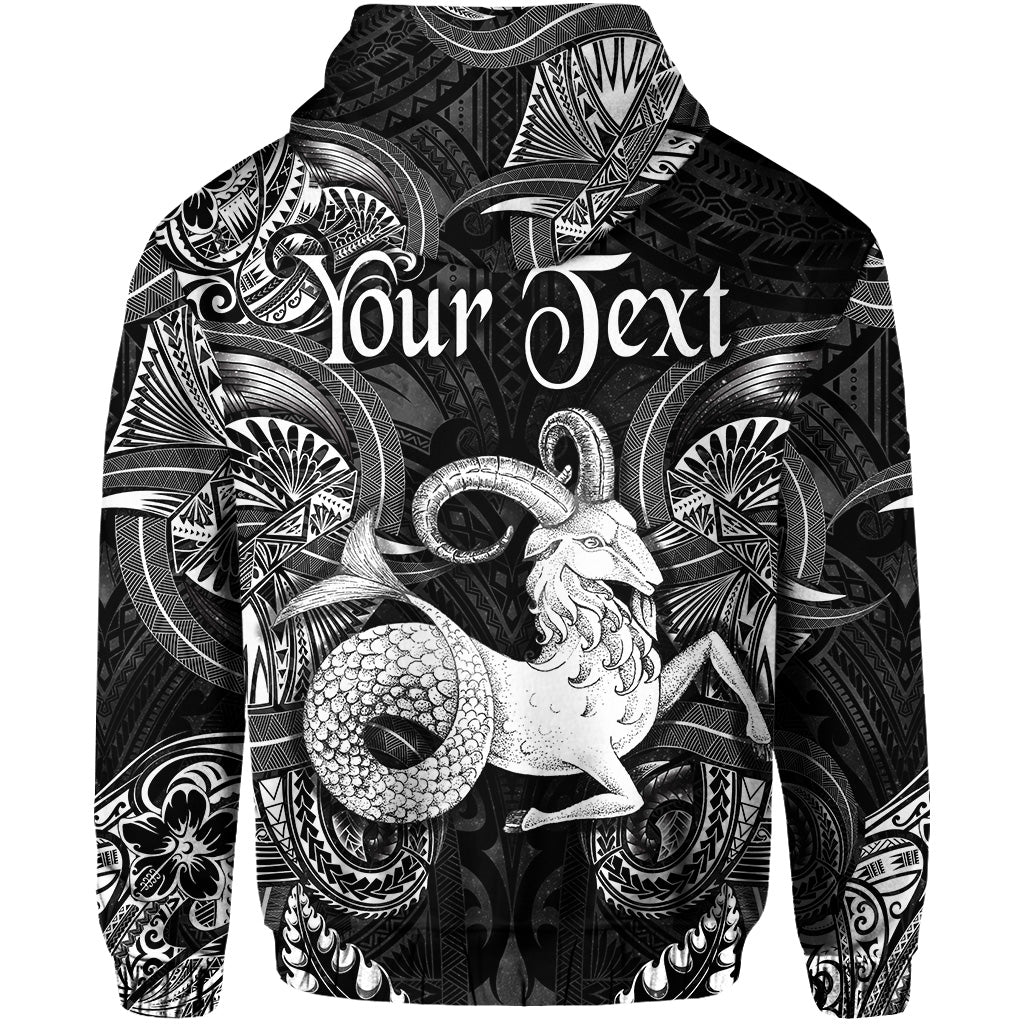 Custom Capricorn Zodiac Polynesian Hoodie Unique Style Black LT8 - Polynesian Pride