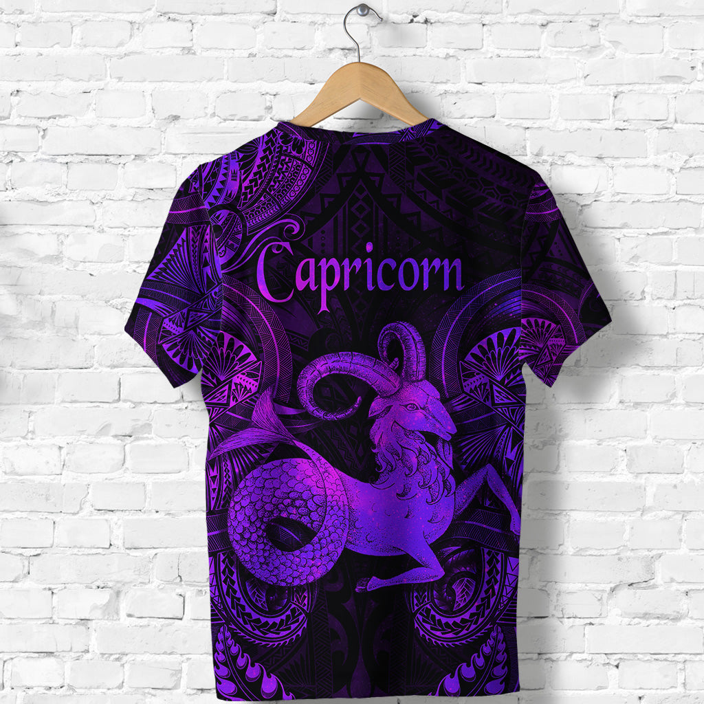 Capricorn Zodiac Polynesian T Shirt Unique Style Purple LT8 - Polynesian Pride