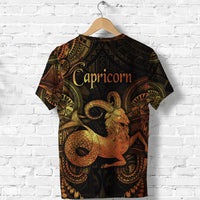 Capricorn Zodiac Polynesian T Shirt Unique Style Gold LT8 - Polynesian Pride