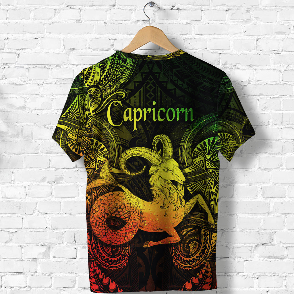Capricorn Zodiac Polynesian T Shirt Unique Style Reggae LT8 - Polynesian Pride