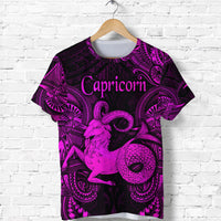 Custom Capricorn Zodiac Polynesian T Shirt Unique Style Pink LT8 - Polynesian Pride