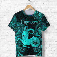 Capricorn Zodiac Polynesian T Shirt Unique Style Turquoise LT8 - Polynesian Pride