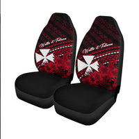 Wallis et Futuna Car Seat Cover Tapa Hibiscus Vibes LT7 One Size Red - Polynesian Pride