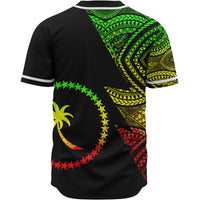 Chuuk Custom Personalized Baseball Shirt - Flash Style Reggae - Polynesian Pride