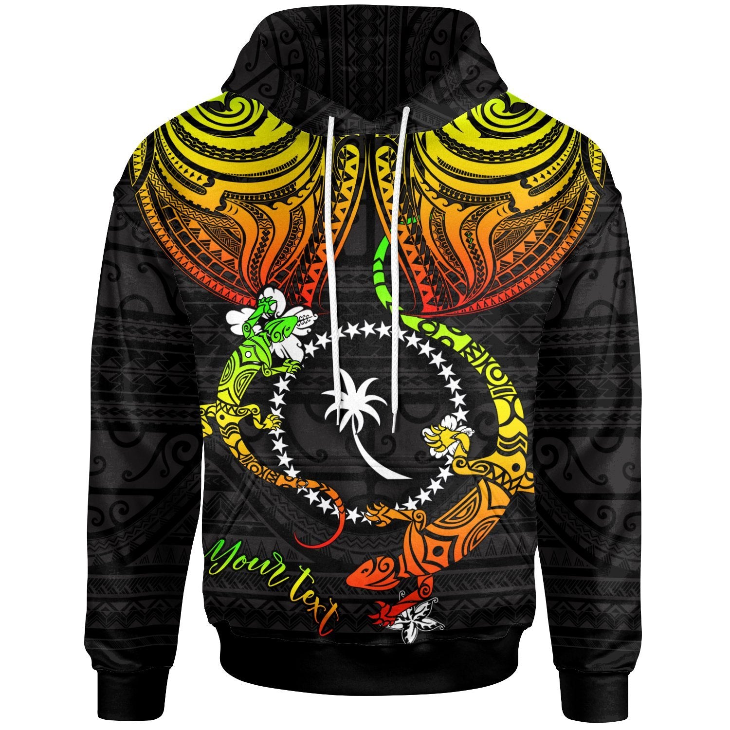 Chuuk Custom Hoodie Lizard Good Chest Unisex Reggae - Polynesian Pride