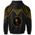 Chuuk Custom Zip up Hoodie Polynesian Armor Style Gold - Polynesian Pride