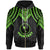 Chuuk Custom Zip up Hoodie Polynesian Armor Style Green Unisex Green - Polynesian Pride