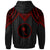 Chuuk Custom Zip up Hoodie Polynesian Armor Style Red - Polynesian Pride