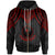 Chuuk Custom Zip up Hoodie Polynesian Armor Style Red Unisex Red - Polynesian Pride