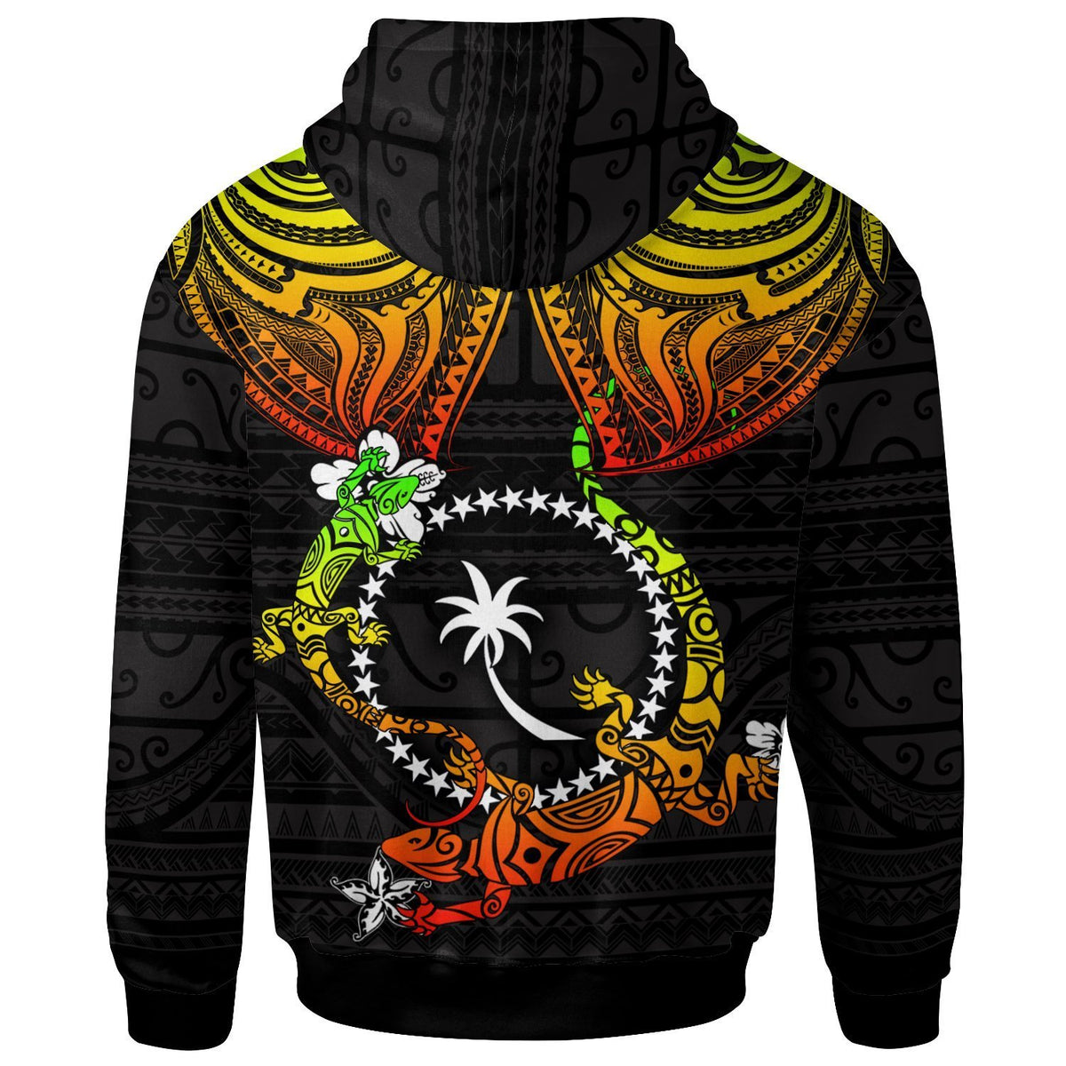 Chuuk Custom Zip up Hoodie Lizard Good Chest - Polynesian Pride