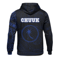Micronesia All Over Print Hoodie Chuuk In My Heart Blue - Polynesian Pride
