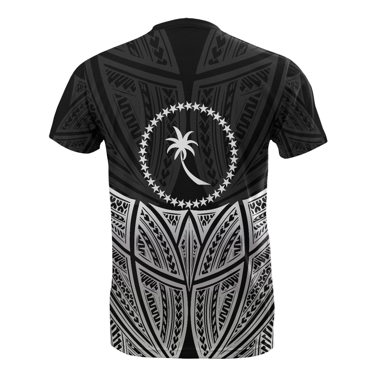Chuuk Polynesian Custom T Shirt Black Pride Map and Seal - Polynesian Pride