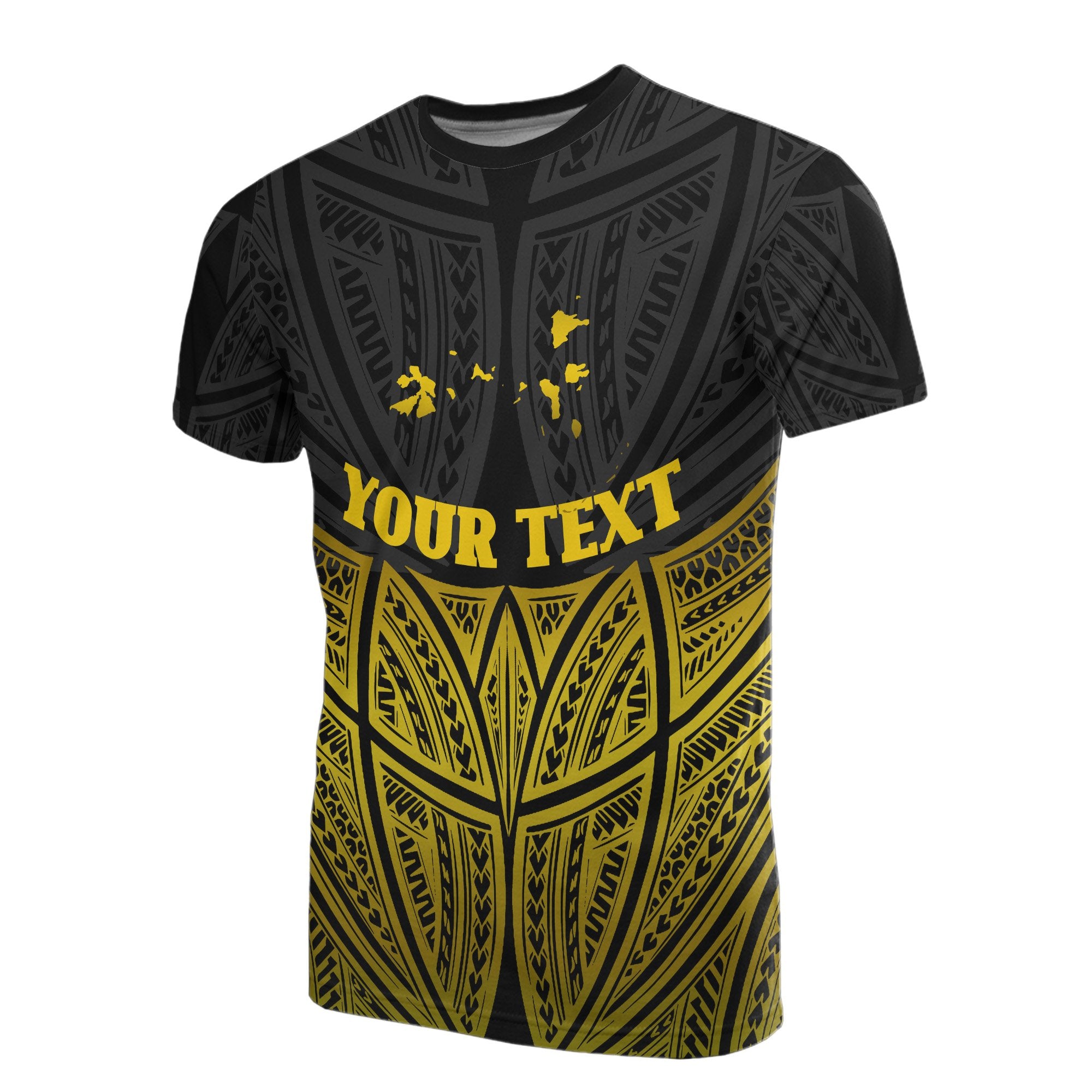 Chuuk Polynesian Custom T Shirt Gold Pride Map and Seal Unisex Gold - Polynesian Pride