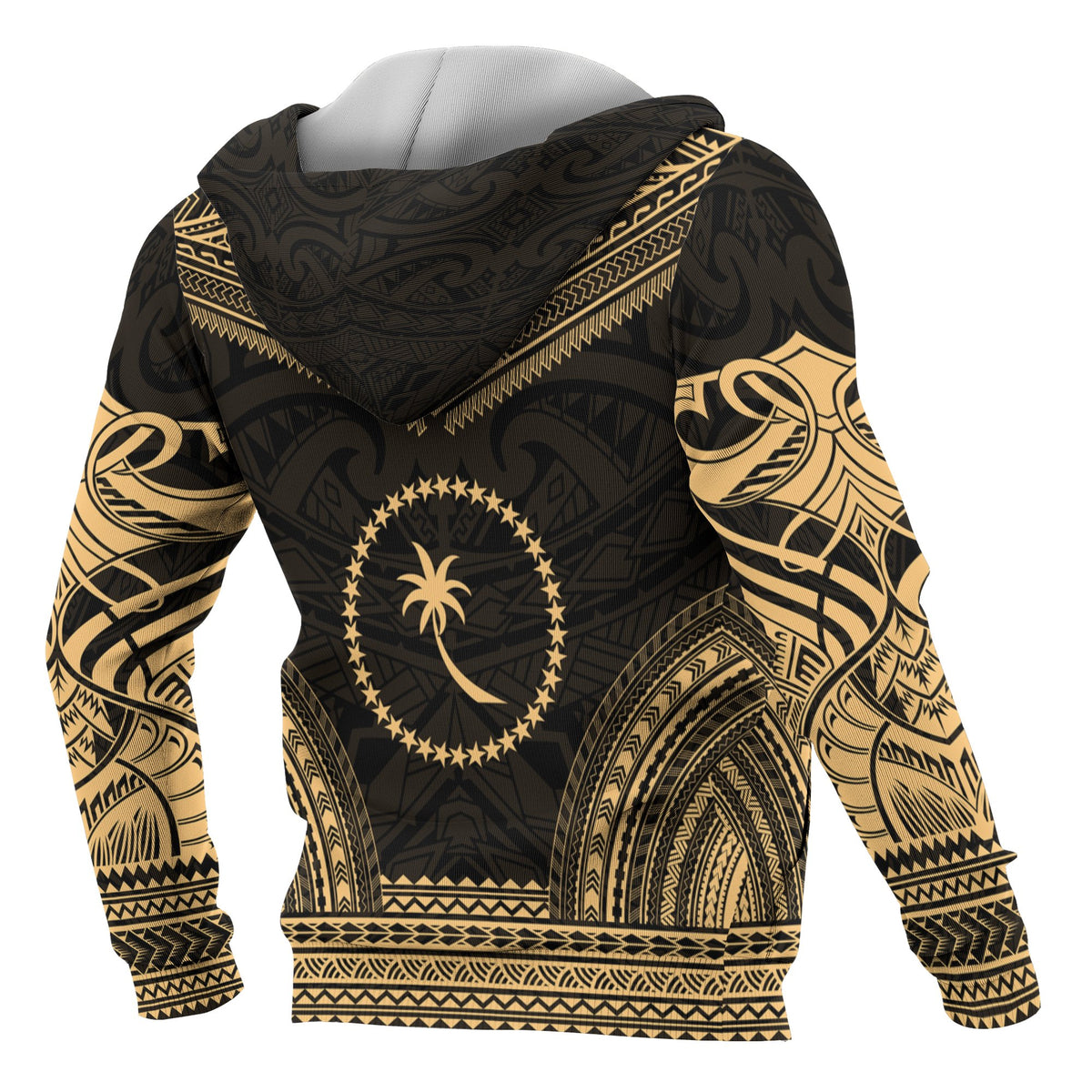Chuuk Polynesian Chief Custom Hoodie Gold Version - Polynesian Pride