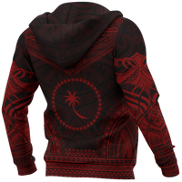 Chuuk Flag Polynesian Chief Hoodie Red Version - Polynesian Pride