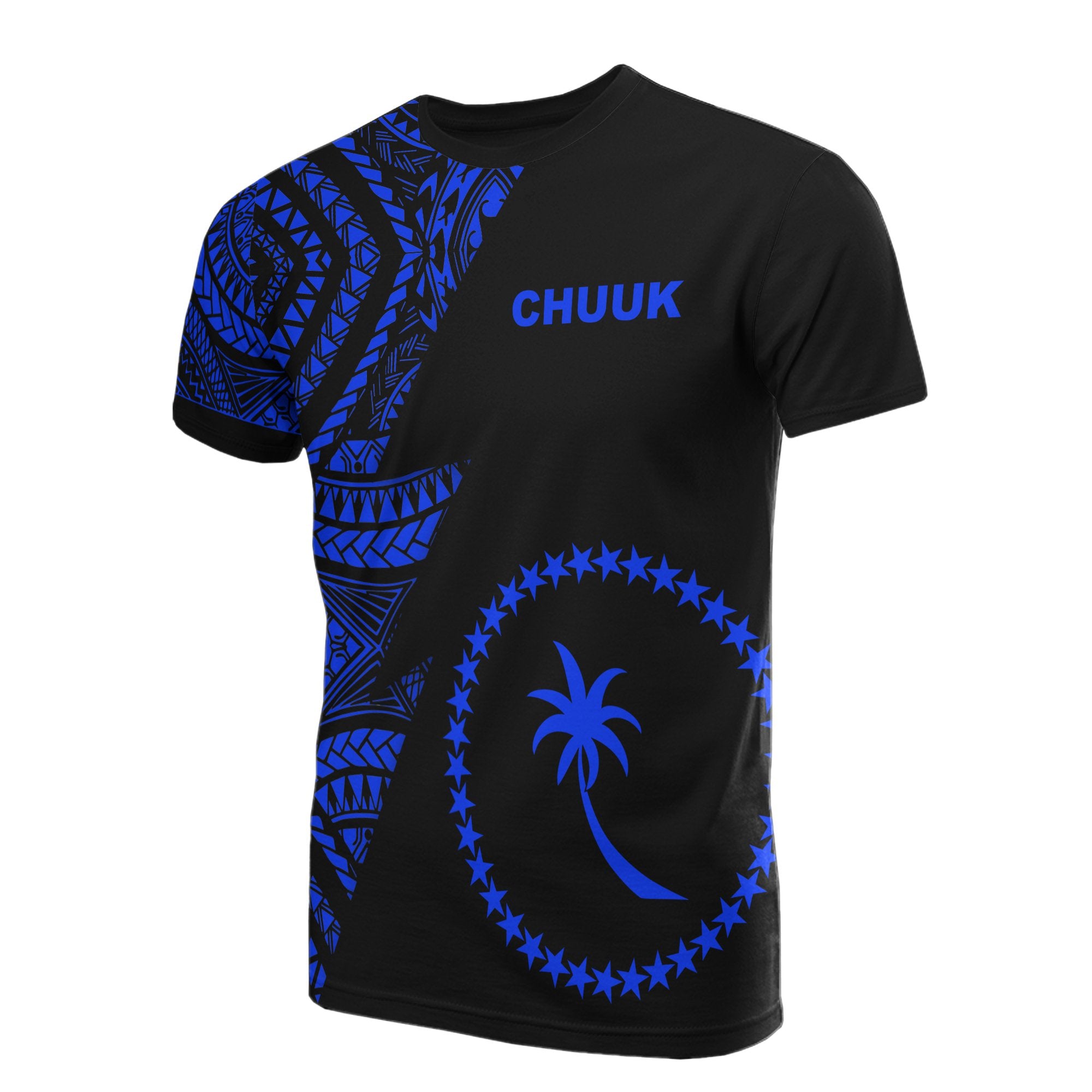 Chuuk T Shirt Micronesian Pattern Blue Flash Style Unisex Blue - Polynesian Pride