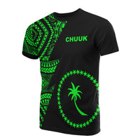Chuuk T Shirt Micronesian Pattern Green Flash Style Unisex Green - Polynesian Pride