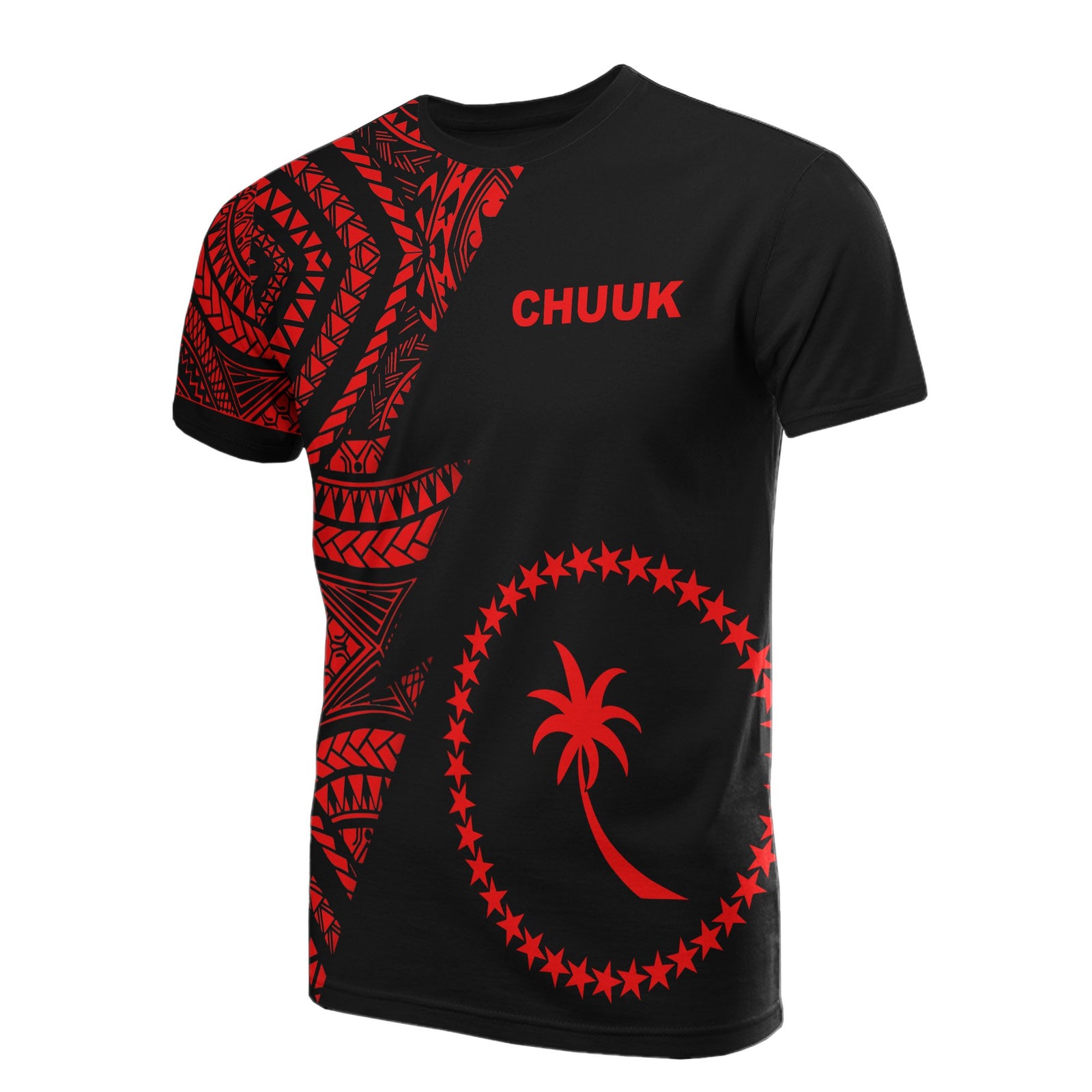 Chuuk T Shirt Micronesian Pattern Red Flash Style Unisex Red - Polynesian Pride