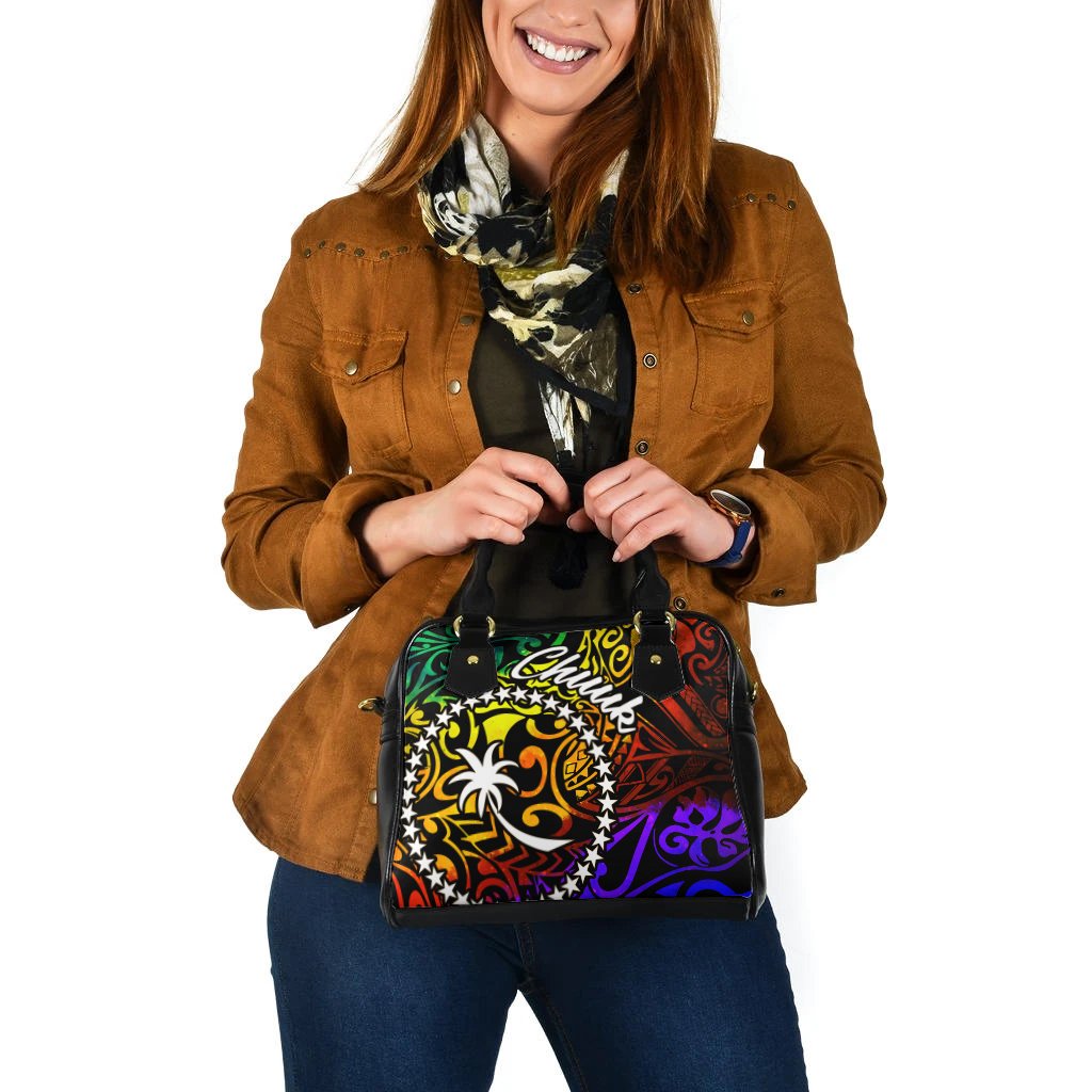 Chuuk Shoulder Handbag - Rainbow Polynesian Pattern - Polynesian Pride
