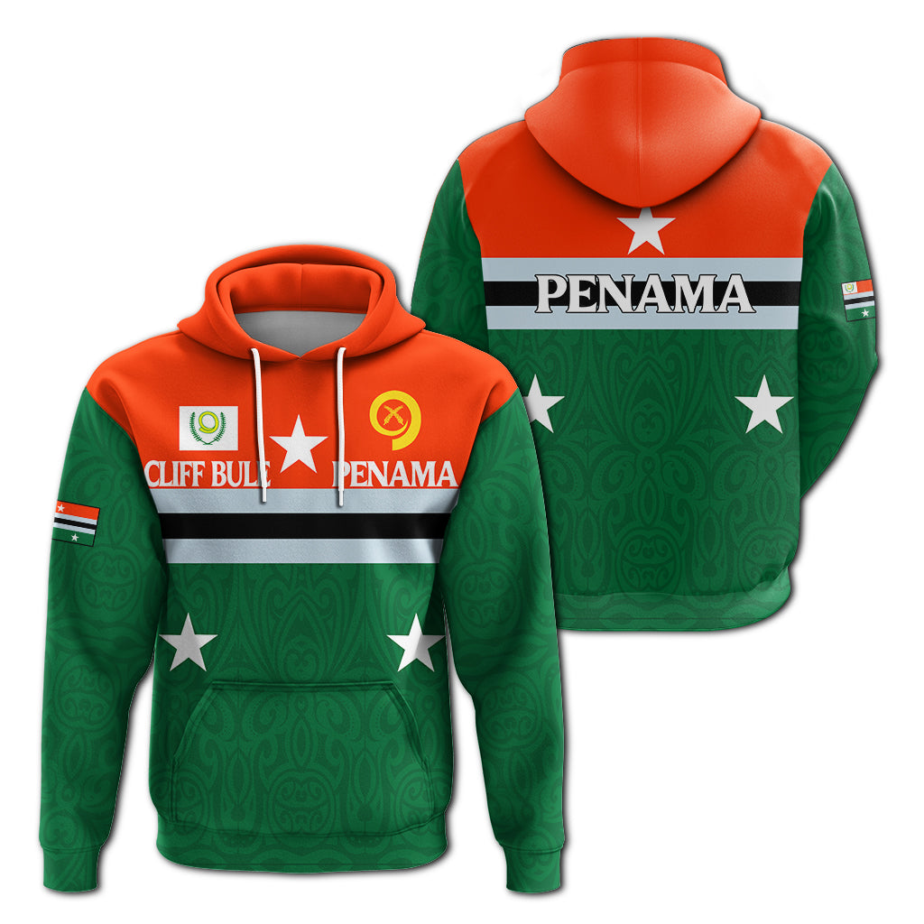 Vanuatu Cliff Bule Penama Province Hoodie Flag Style LT12 Unisex Green - Polynesian Pride