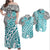 Traditional Polynesian Tribal Tattoo Retro Matching Dress and Hawaiian Shirt Turquoise LT9 Turquoise - Polynesian Pride