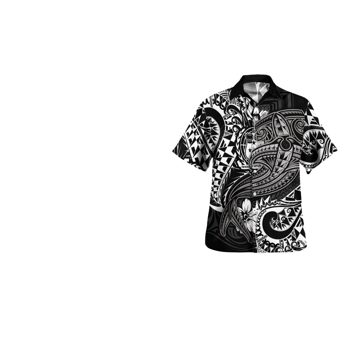 Samoa Matching Dress and Hawaiian Shirt Polynesian White Shark - Polynesian Pride