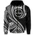 Cook Islands Hoodie Black Polynesian Wave Style LT9 Zip Hoodie Black - Polynesian Pride