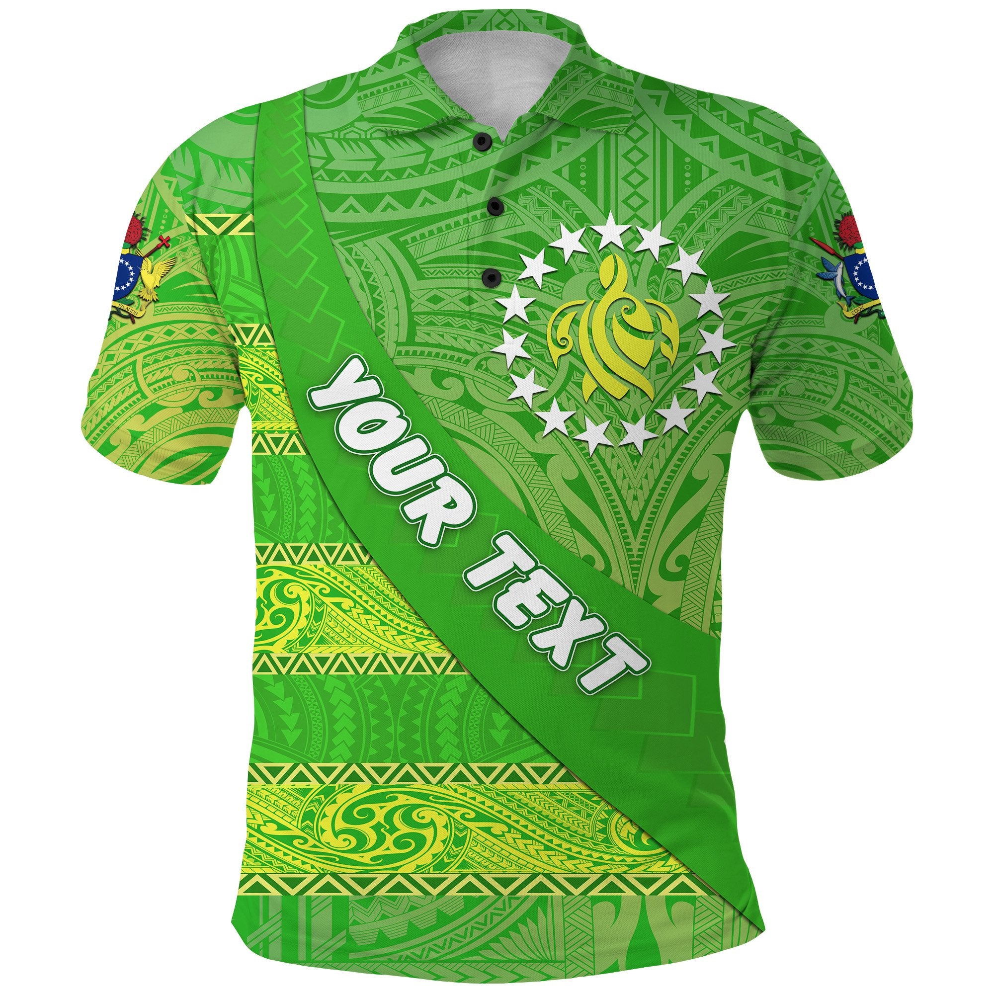 Custom Cook Islands Polo Shirt Polynesian Victorian Vibes Unisex Green - Polynesian Pride