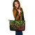 Cook Islands Leather Tote - Reggae Color Cross Style - Polynesian Pride