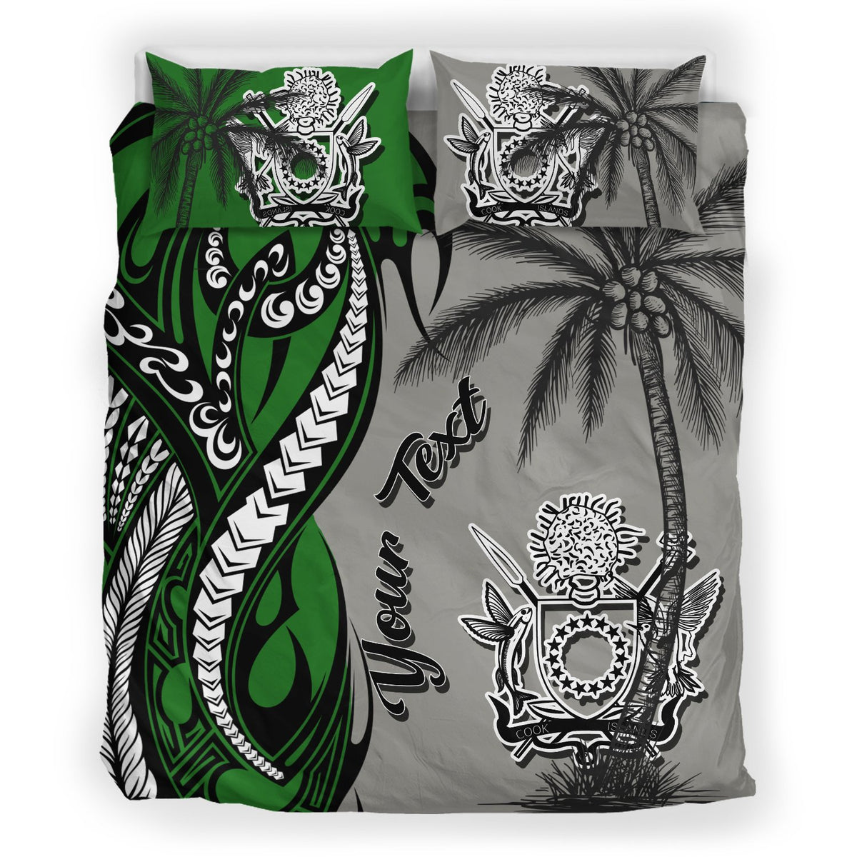 Cook Islands Custom Personalized Bedding Set - Classical Coconut Tree - Polynesian Pride
