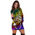 Cook Islands Women Hoodie Dress - Rainbow Polynesian Pattern - Polynesian Pride