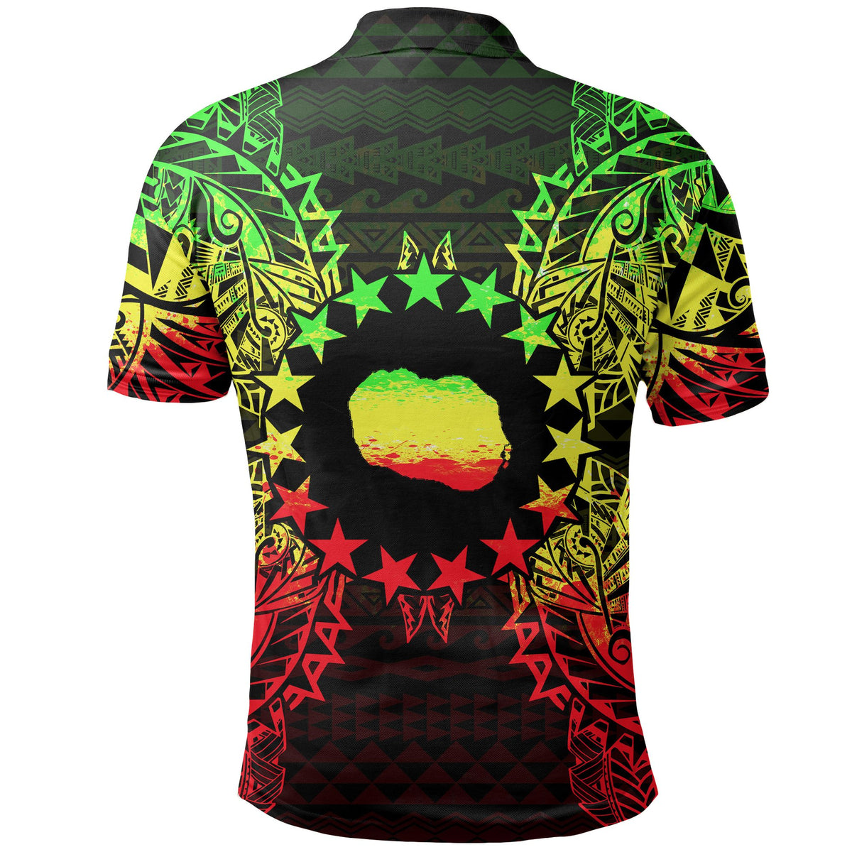 Cook Islands Polo Shirt Kuki Airani Flag Map Polynesian Tattoo Reggae - Polynesian Pride