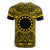 Cook Islands T Shirt Polynesian Coat of Arms Polynesian Gold Black - Polynesian Pride