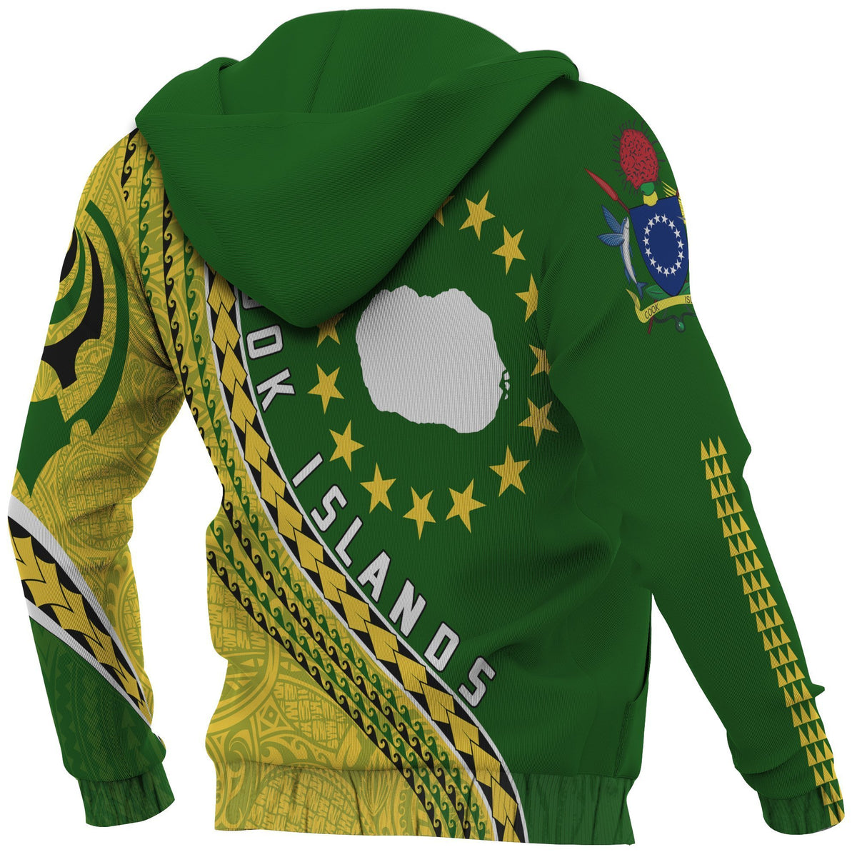 (Kuki Arirani) Cook Islands Map Generation Iv Zip up Hoodie - Polynesian Pride