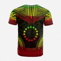 Cook Islands Custom T Shirt Cook Islands Flag Polynesian Chief Tattoo Reggae Version Unisex Reggae - Polynesian Pride