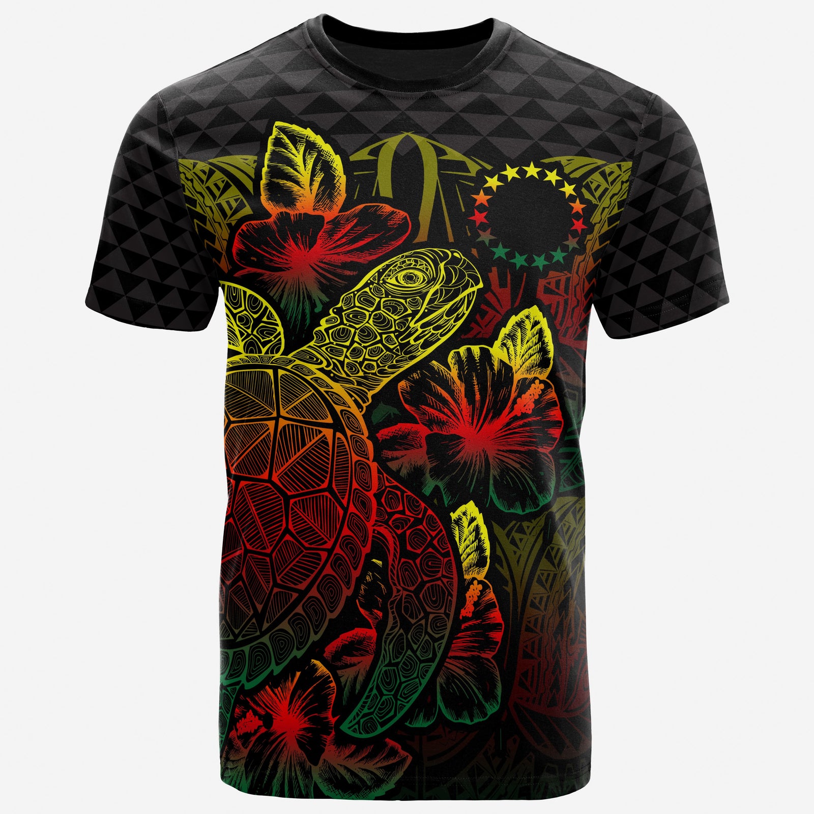 Cook Islands T Shirt Polynesian Flag Turtle Hibiscus Reggae Unisex Reggae - Polynesian Pride