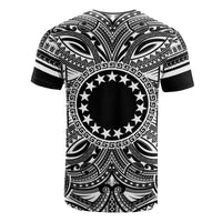 Cook Islands T Shirt Polynesian Coat of Arms Polynesian White Black - Polynesian Pride