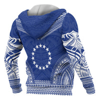 Cook Islands Polynesian Chief Custom Zip up Hoodie Flag Version - Polynesian Pride
