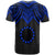 Cook Islands Custom T Shirt Polynesian Armor Style Blue - Polynesian Pride