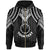 Cook islands Custom Zip up Hoodie Polynesian Armor Style Black Unisex Black - Polynesian Pride