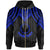 Cook islands Custom Zip up Hoodie Polynesian Armor Style Blue Unisex Blue - Polynesian Pride