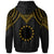 Cook islands Zip up Hoodie Polynesian Armor Style Gold - Polynesian Pride