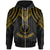 Cook islands Zip up Hoodie Polynesian Armor Style Gold Unisex Gold - Polynesian Pride