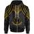 Cook islands Custom Zip up Hoodie Polynesian Armor Style Gold Unisex Gold - Polynesian Pride