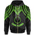 Cook islands Zip up Hoodie Polynesian Armor Style Green Unisex Green - Polynesian Pride
