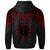 Cook islands Custom Zip up Hoodie Polynesian Armor Style Red - Polynesian Pride