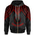 Cook islands Zip up Hoodie Polynesian Armor Style Red Unisex Red - Polynesian Pride
