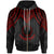 Cook islands Custom Zip up Hoodie Polynesian Armor Style Red Unisex Red - Polynesian Pride