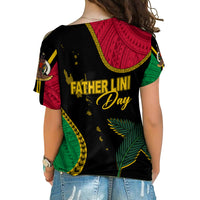 Vanuatu Father Lini Day Cross Shoulder Shirt Simple Style LT7 - Polynesian Pride